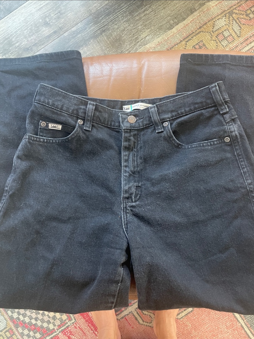Lee Black Relaxed Straight Jeans